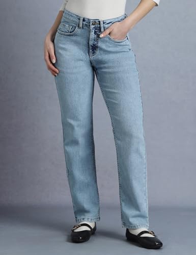 Image of INKD Women's Slim Fit Jeans - Mid-Rise | Cotton Blend | Stretchable | Classic 5 Pocket Styling | Jeans for Women | Women Jeans (Available in Plus Sizes)
