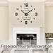 Mintime Modern Frameless DIY Wall Clock Large 3D Wall Watch Mirror Numbers for Home Office Decorations