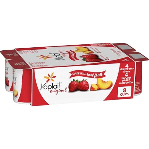 Yoplait Original Low Fat Yogurt Variety Pack, Strawberry and Harvest