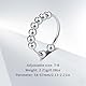 INFUSEU Anti Stress Ringe, Fidget Angstring Ringe Verstellbar Bead Einstellbare Spinner Worry Schmuck Anxiety Ring Geschenk für Frauen Damen Mädchen