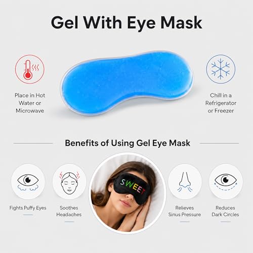 Image of Jenna Sleeping Eye Mask for Sleeping for Women Sleep Mask Blind Fold Eye Cover for Sleep Soft Plush Frog Eye Mask for Kids and Adults Eyemask Lightweight & Durable (FurSweetBlack-Gel)