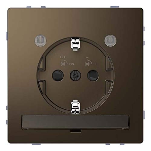 Prise Schuko Merten Moccamet encastrable avec lumière intégrée MEG2304-6052 m