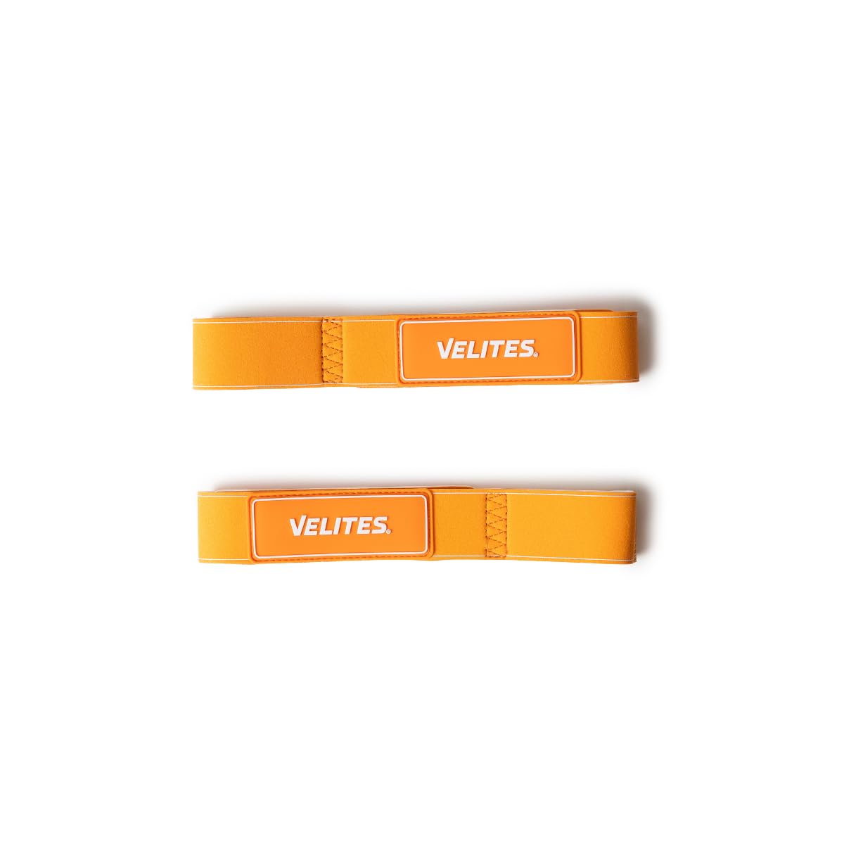 Velites Weightlifting Straps | Designed to Maximize Your Grip Strength (Orange White)