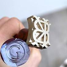 Custom Ice Cube Stamp,DIY Wax Seal Stamp Ice Branding Stamp with Removable Brass Head,Personalized Bar Ice Stamp Golden Brass Handle, 2