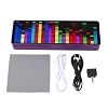Music Spectrum Display, 384 LED Audio Spectrum Analyzer with Clock, 20 Dynamic 7 Color Music Spectrum Pickup Analyzer with 1624 Segment Rhythm Light Level Voice Sensor, for Audio