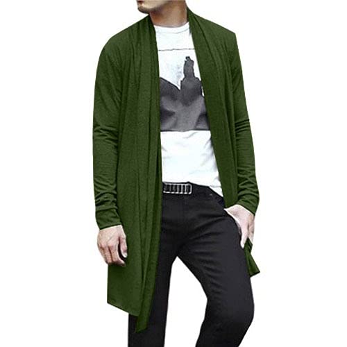 Cardigan Masculino Estilo Slim Confortável Sobretudo Blazer – Slim Fitness – Verde EGG