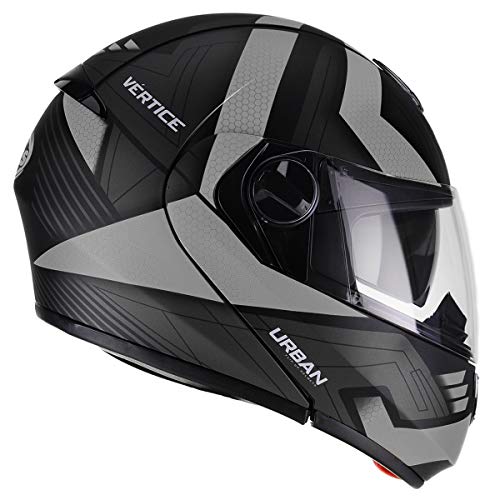 Capacete Articulável Moto Peels U-RB2 Vertice Preto Fosco com Prata 60