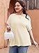 YGOODM Plus Size Summer Tops for Women Loose Fit Crewneck Oversized Tshirts Shirts Khaki