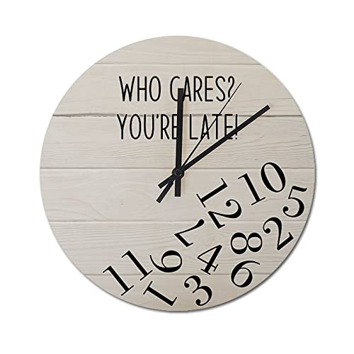 Horloge murale rétro grain de bois rustique vintage silencieuse 38cm - 2