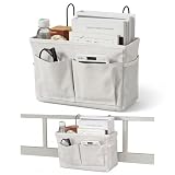 BAHME 1 Pcs porta oggetti da appendere, Porta Oggetti da Appendere Multiuso con 5 Tasche Regolabili, Tasca per Letto Organizer, Organizer Fasciatoio, per Letto Universitario, Ospedaliero e Bambini