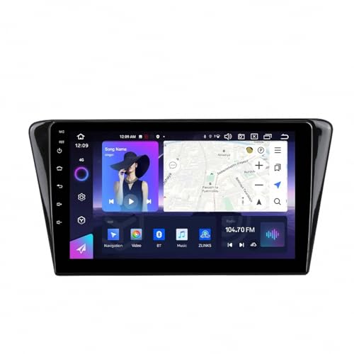 Radio 2 DIN con Carplay y Android Auto para Peugeot 408: navegación y control por voz Siri