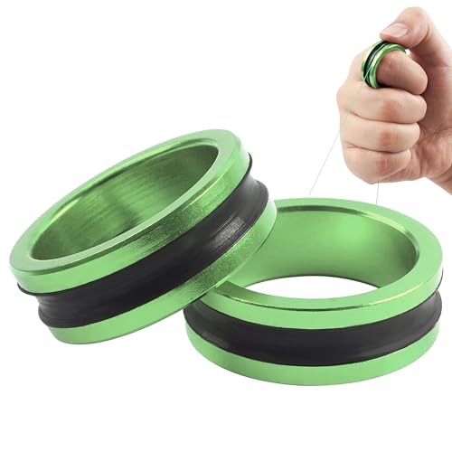 SILANON 2pcs Fishing Line Puller Ring, Fishing Knot Tying Tool Alloy Line Dragger Tightener Ring FG GT Knot Puller Tool Assist Fishing Line Knotting Grippers Device for Tying