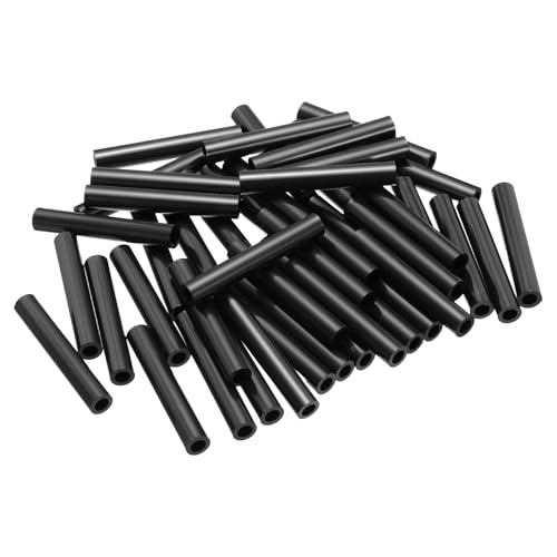 PATIKIL 50個 M4 A B S スペーサー M4 x 7mm OD x 45mm L プラスチック ラウンド スペーサー ワッシャー 黒 スタンドオフ ナット ねじ切りなし スクリュー ボルト 電気アウトレット