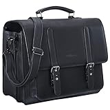 Speziell für den Einsatz als XL Lehrertasche in der Schule oder als klassische Business Aktentasche im Büro konzipiert | auch als Leder Laptoptasche eine tolle Wahl
