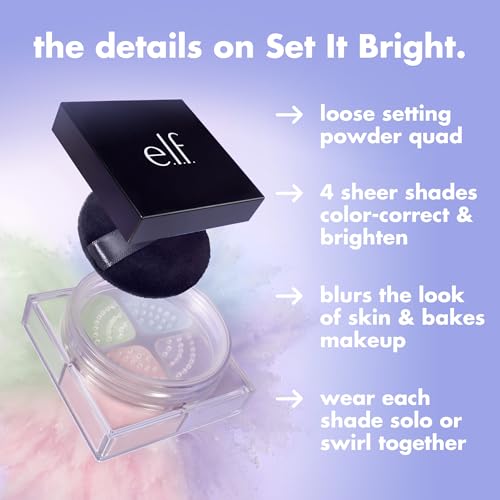 Image of e.l.f. Set it Bright Powder Quad, Lilac Haze (Fair-Tan)