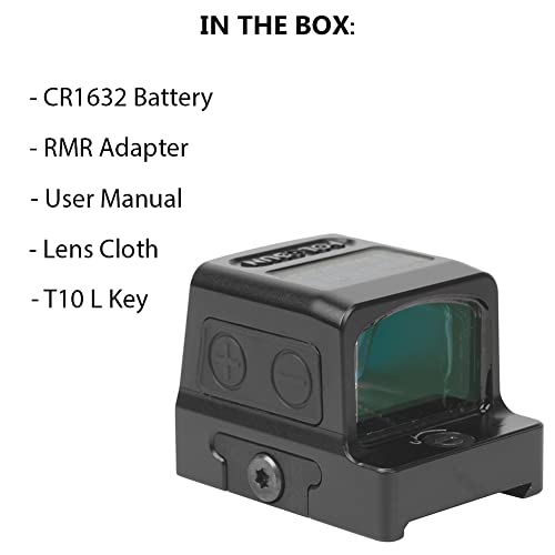Image of HOLOSUN 509T-X2 Series Reflex Sight -Shake-Awake Parallax-Free Enclosed LED Sight with Multiple Reticle System - RMR Adapter Included- Red, Green, Gold Options