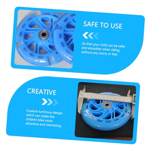 STOBAZA 2Pcs Luminous Training Wheels for Bike PU Glowing Stabilizers with Bearings Easy Install Auxiliary Wheels for Boys and Bicycle Balance and Safety miniatura 5