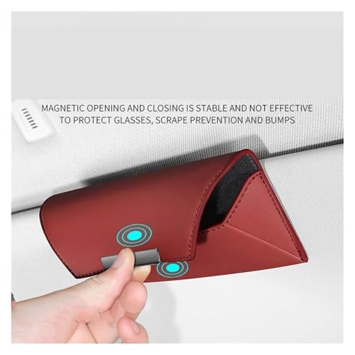 Étui pour lunettes de soleil Fiat 500 Tipo Panda - Clip pare-soleil anti-choc - 3