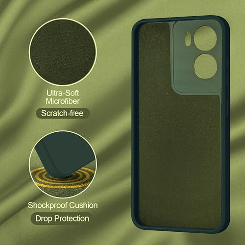 Image of SBMS Silicone Back Cover Case for Motorola Moto G05 | Soft Micro-Fibre Lining Inside | Camera Protection Bump | Shockproof Back Cover Case for Motorola Moto G05 (Green)