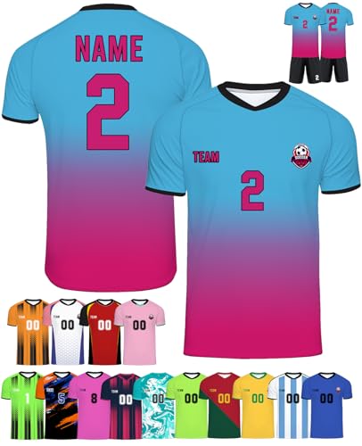 Custom Soccer Jersey Personalized Soccer Jersey Team Name Number Customize Sport Shirt