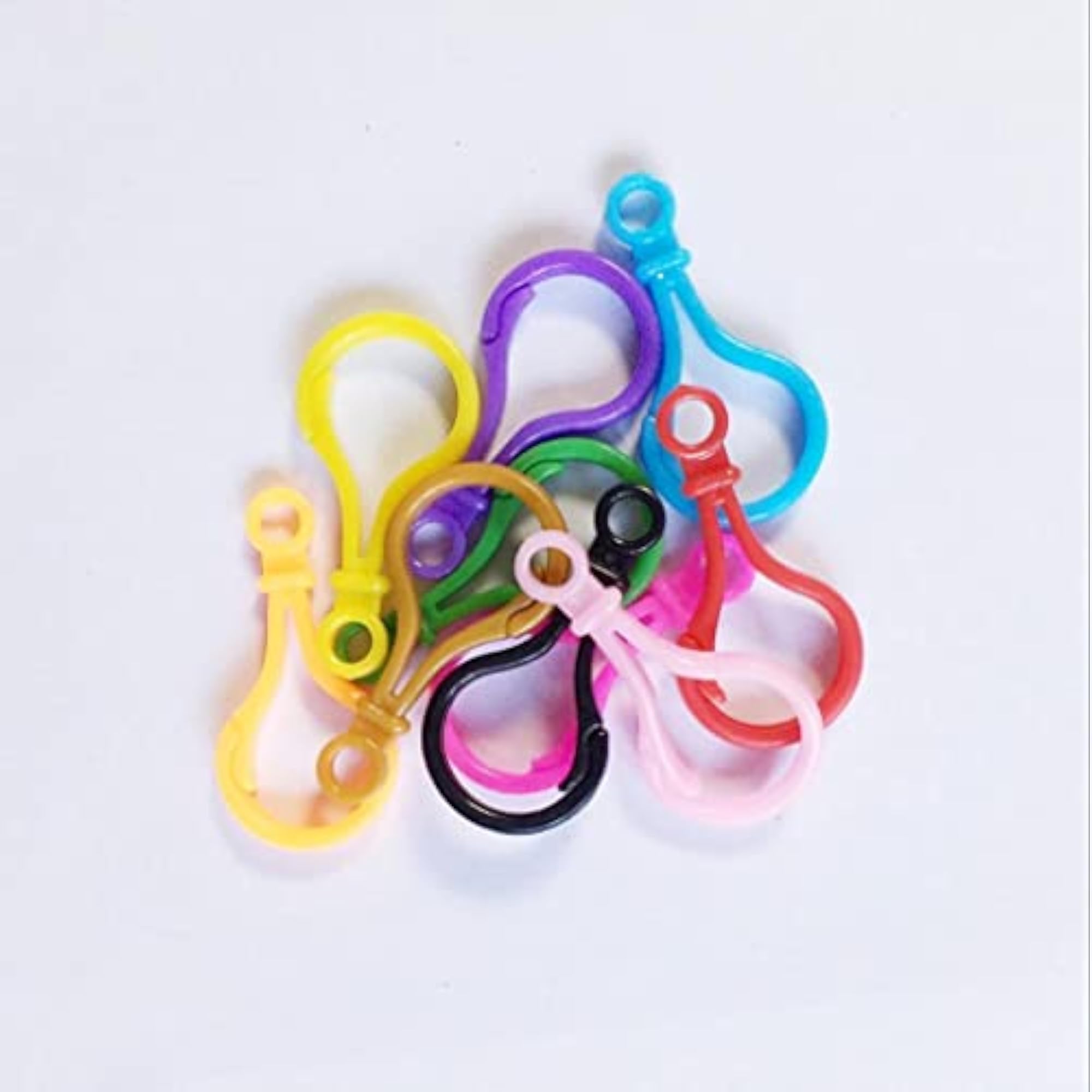 3x10 Pieces Assorted Color Plastic Lobster Clasps, 5cm