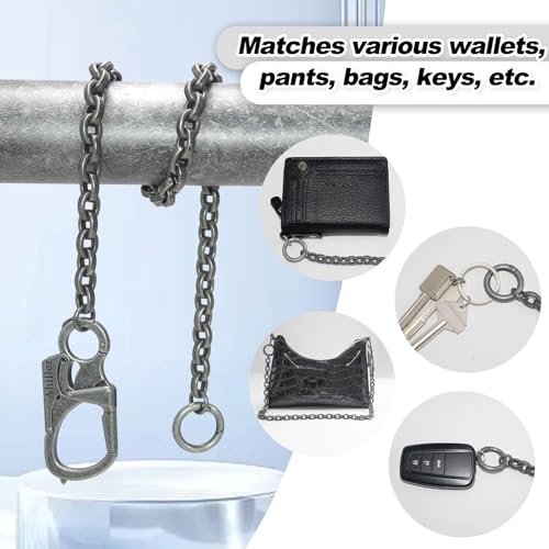 Image of Ahiller Mens Wallet Chain with Heavy Duty Keychain Carabiner Clip