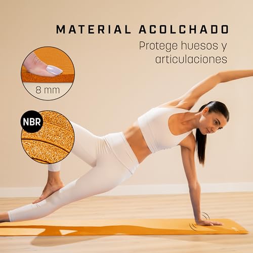 Esterilla Yoga Antideslizante 8mm – Esterilla Fitness y Pilates Extra Gruesa 183x60 cm con Correa de Transporte, Colchoneta Yoga Cómoda para Gimnasio y Entrenamiento en Casa (NBR) - imagen 3