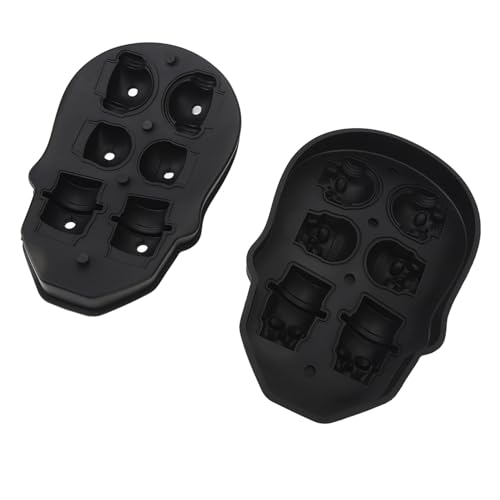 Molde para cubos de hielo 3D calavera de silicona Garosa miniatura 3