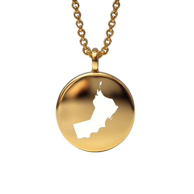 Pendentif carte d'Oman en argent le cadeau d'aventure idéal