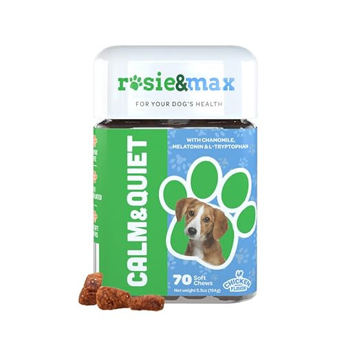 ROSIE-MAX-Calm-Quiet-Pet-Supplement-Chews-for-Dogs-Dog-Relaxant-and-Anxiety-Support-for-Small-Medium-and-Large-Breeds-70-Soft-Chews-Delicious-Chicken-Flavor