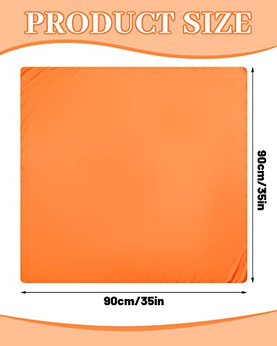 Jecery Orange Silk Head Scarf Large Square Long Neck Halloween Costume Scarf Satin Handkerchief Retro for Women Man2