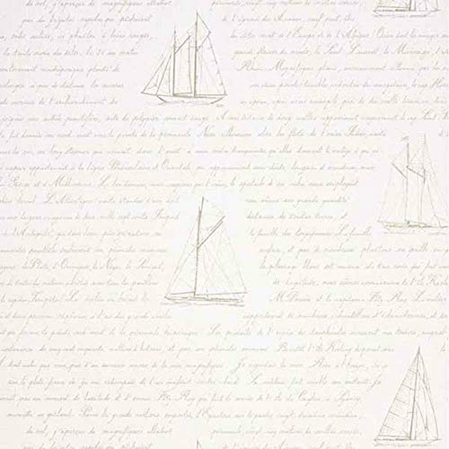 Papier peint beige Casadeco So Blanc 2 effet script texturé et élégant - 2