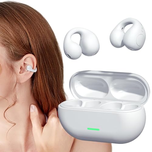 Vitsrisea Clip En Auriculares con Orejas Abiertas: Auriculares con Gancho para La Oreja, Sin De Entrenamiento De Enchufe | Auricador De Conducción De Fit Safe, Dispositivo De Audio Liviano