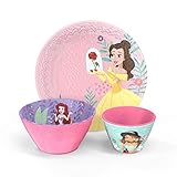 Disney Princess 3pc Melamine Dinnerware Set