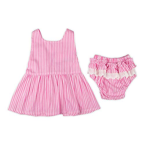 Baby Toddler Girl Cloths Dress Outfits, 2pcs Short Sleeve Stripe Bowknot Bow Ruffle Vest Tank Top + Pant Short Set for Summer Pink