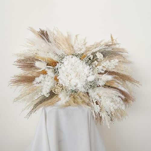 Arco de boda decorativo boho con flores secas pequeñas miniatura 3