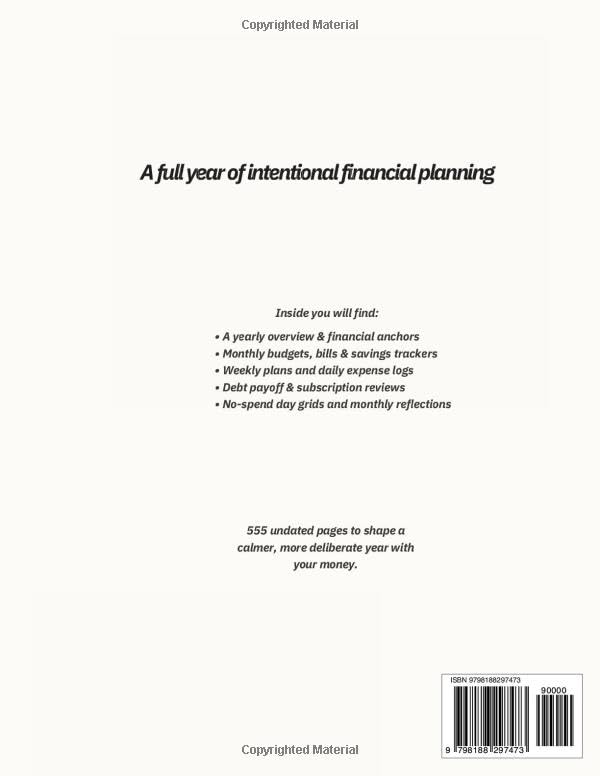 2027 Premium Budget Planner: A Minimalist Guide to Spending, Saving & Financial Peace: 12-Month Weekly Expense Tracker, Bill Organizer, Savings Goals & Debt Payoff Log image 3