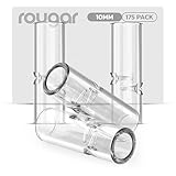 10mm Glass Tips 175 Pack Rougar Black White Clear (Clear)