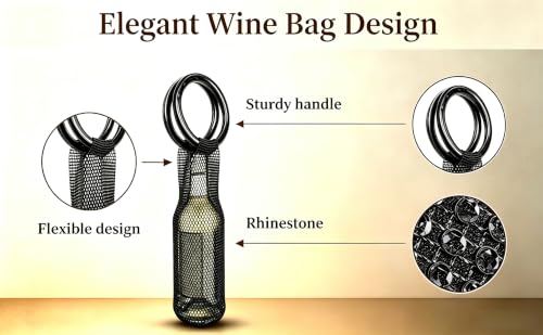 Bolsa para botella de vino con asa cómoda de resina que evita caídas con estilo 6