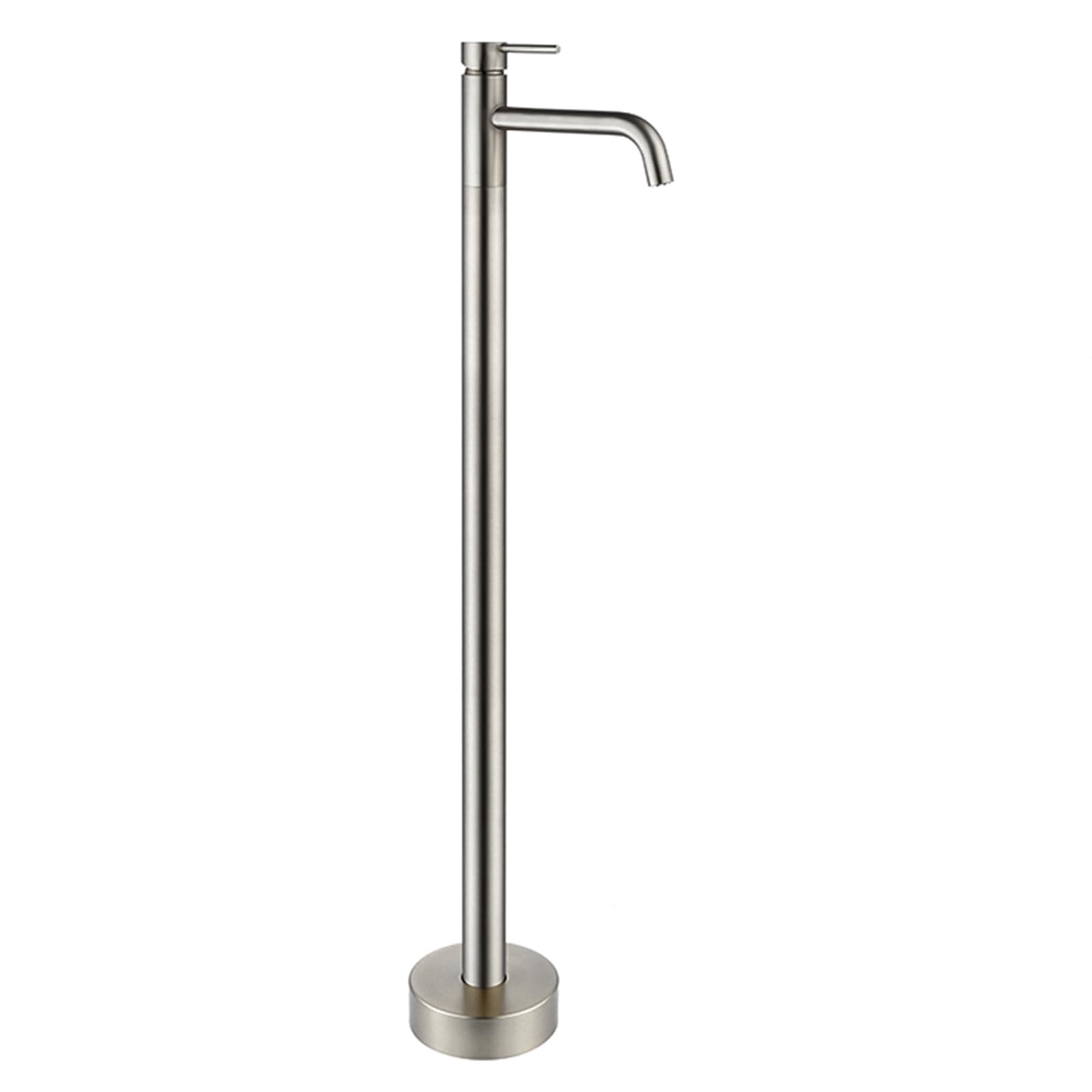 Mitigeur baignoire sur pied en laiton noir mat pour salle de bain design
