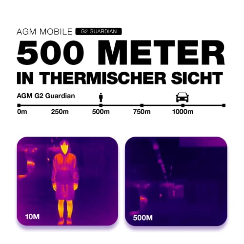 AGM G2 Guardian Outdoor Smartphone 5G mit 500 Metern Wärmebild Monokular, 12 GB RAM + 256 GB ROM, 256 x 192 Autofokus 10 mm Objektiv, Qualcomm QCM6490, 108 MP Kamera, 6,58" FHD+ 120 Hz – Bild 3