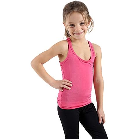 GW CLASSY OUTFIT Girls Vests Neon Racer Back Vest Underwear Tank Tops Sleeveless Kids Vests UK Size Cover