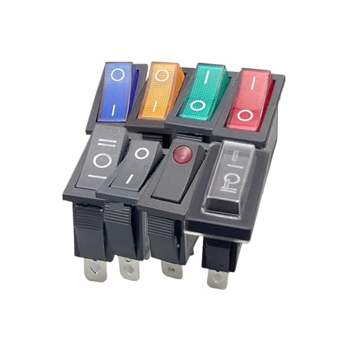 Interrupteur KCD3 16A avec voyant lumineux pour commande ON-OFF - 3