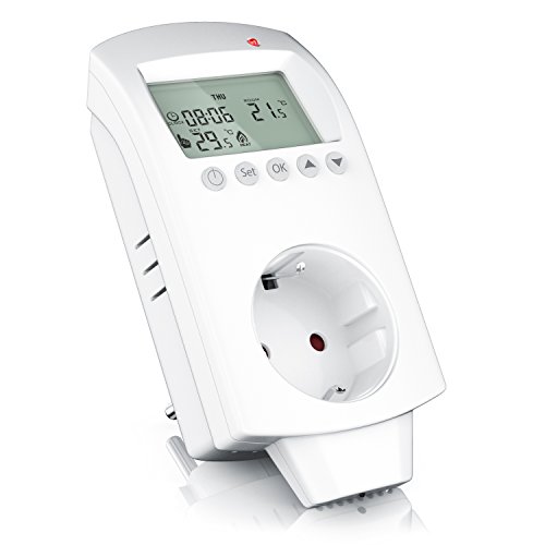 Preisvergleich Produktbild CSL - Thermostat digital - Steckdosen Thermostat für Heizgeräte Infrarotheizungen Kühlgeräte - Anti-Frost-Modus Frostschutz - Weiß