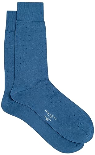 Hackett London Men's Polkadot Socks, Blue (Horizon Blue), L