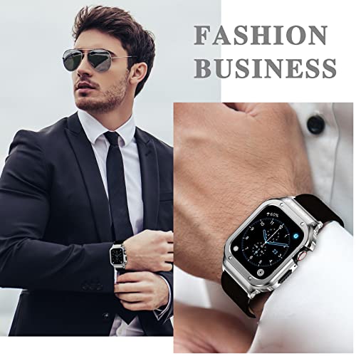 Image of Suplink Stainless Steel Metal Band Compatible with Apple Watch 45m 44mm 42mm 41mm 40mm 38mm, Metal Replacement Strap for iWatch Bands Series 8 7 6 5 4 3 2 1 SE