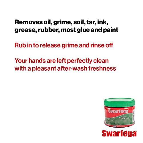 Swarfega Original Classic Hand Gel, Rapid Action Hand Wash for Working Hands, Smooth Green Gel Formula with Added Conditioner, Gentle on Skin, 275ml Tub