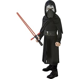 Star Wars – Disfraz de Kylo REN + Espada con Cruz para niños (Rubie’S 620514-L)