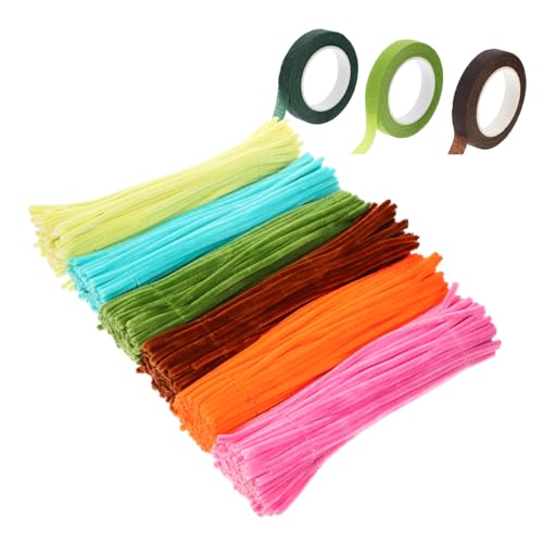 DIYEAH Twisting Sticks Craft Kit 600pcs Chenille Stems Black Pipe Cleaners DIY Craft Supplies Art Toys