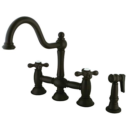 Greatest Product Nuvo Elements of Design ES3795AXBS Chicago 8" Deck Mount Kitchen Faucet with Brass Sprayer, 9", Oil Rubbed Bronze Greatest Product Nuvo Elements of Design ES3795AXBS Chicago 8" Deck Mount Kitchen Faucet with Brass Sprayer, 9", Oil Rubbed Bronze
